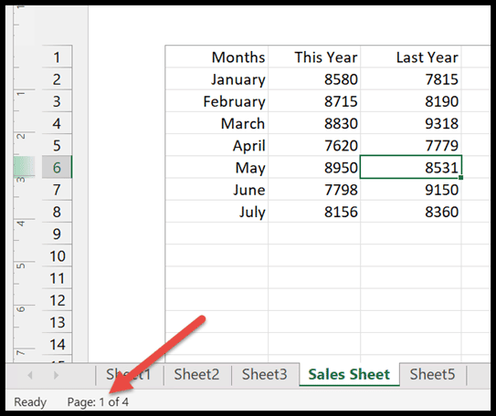 page-number-status-bar