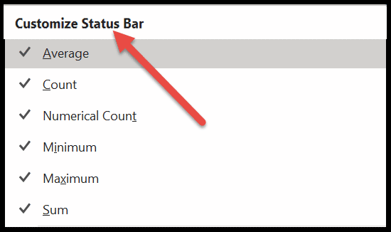 statistical-functions-status-bar