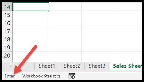 bottom-left-corner-enter-mode-status-bar