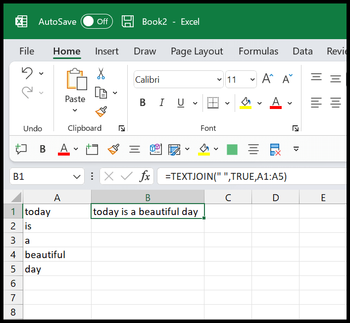 textjoin-to-merge-cell-values