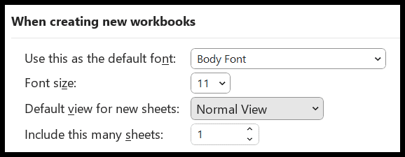Default Font In Excel Change Style Size And Color 