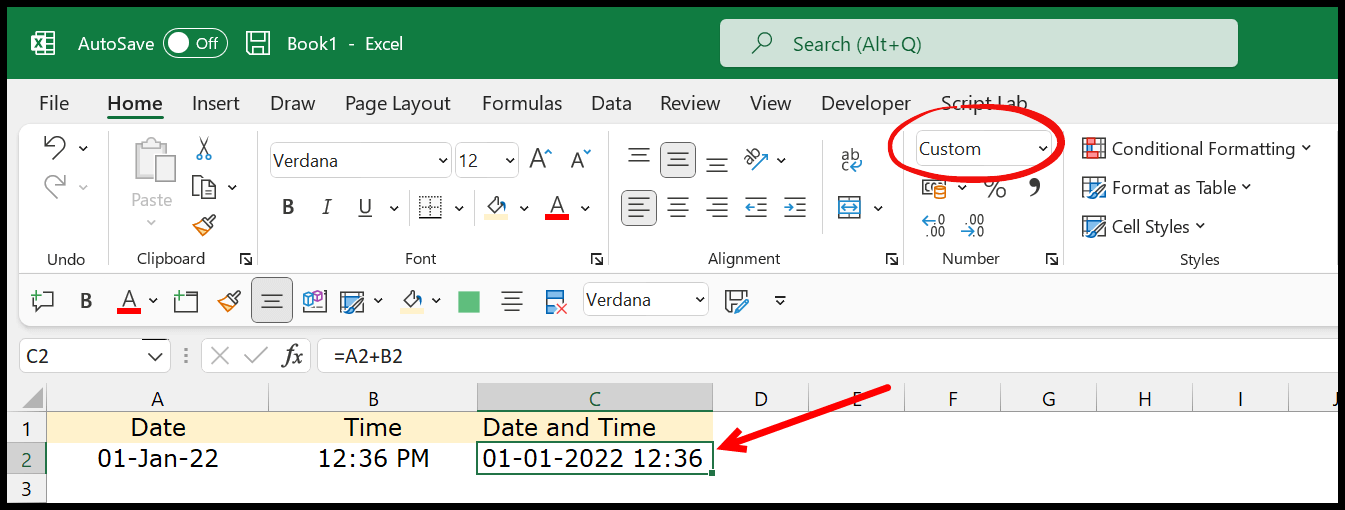 date-and-time-value-in-a-cell