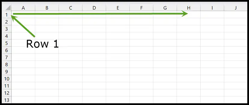 row1-in-Excel