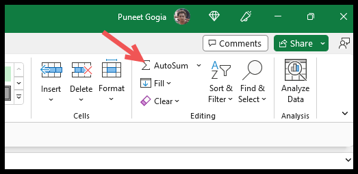 autosum-drop-down