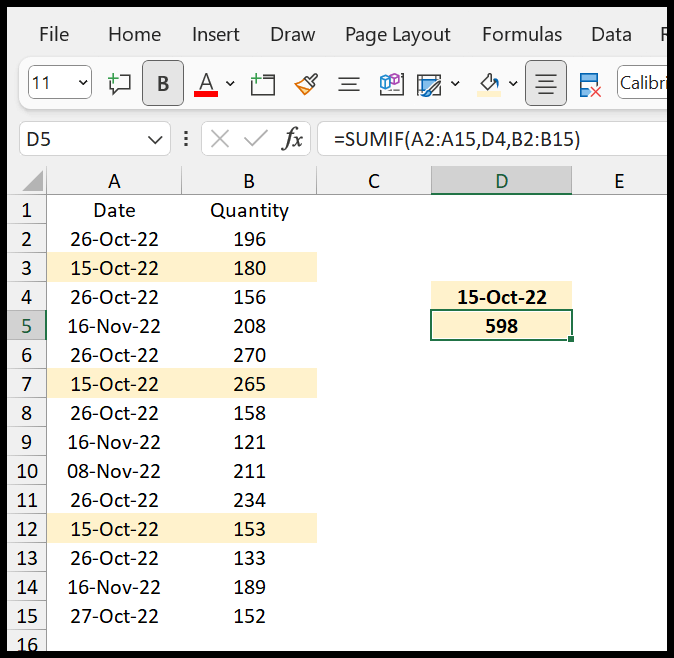 sumif-by-date-result