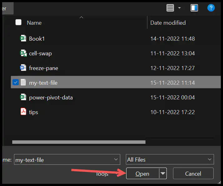 4-select-the-text-file select-the-text-file