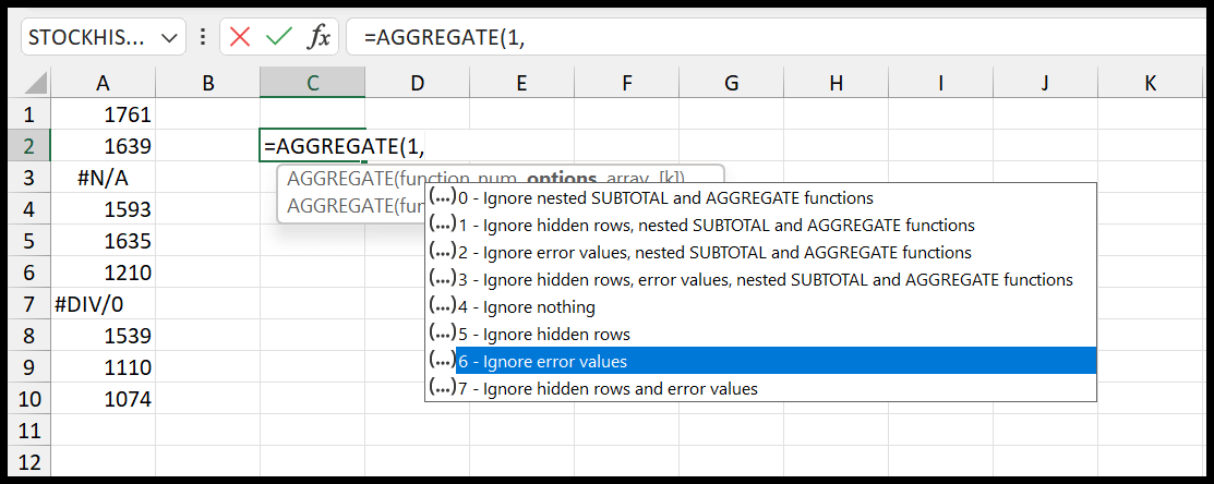 select-options-to-ignore-errors