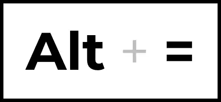 shortcut-for-sum