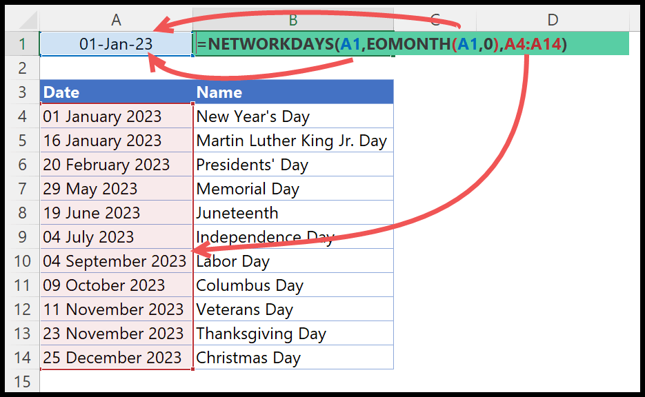networkdays-function