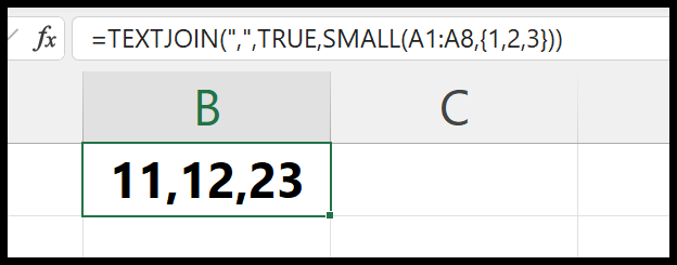 three-lowest-values-as-result