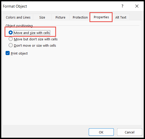 format-object-dialog-box