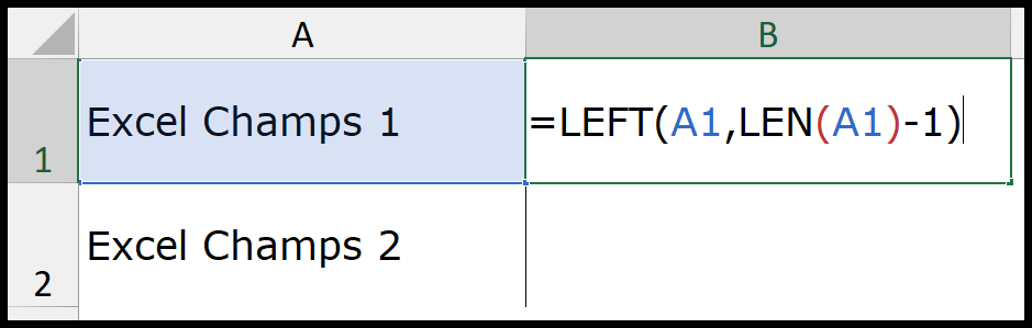 left-and-len-to-remove-last-character