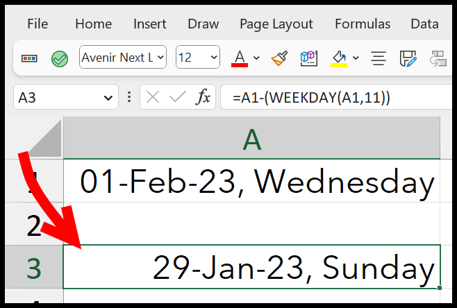 returns-the-last-sunday-date