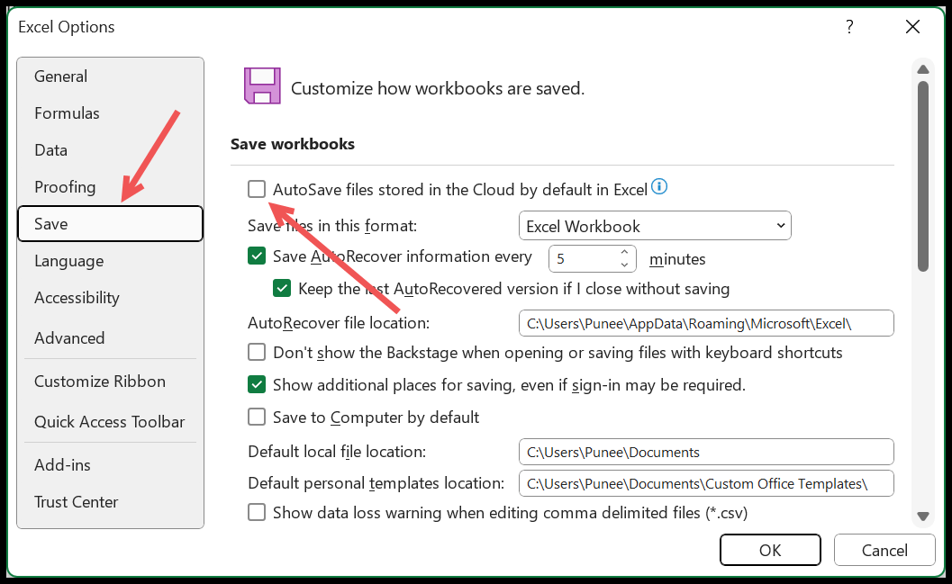 autosave-from-excel-options