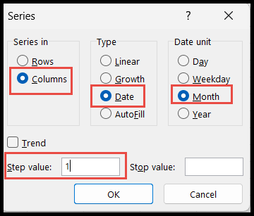 series-dialog-box