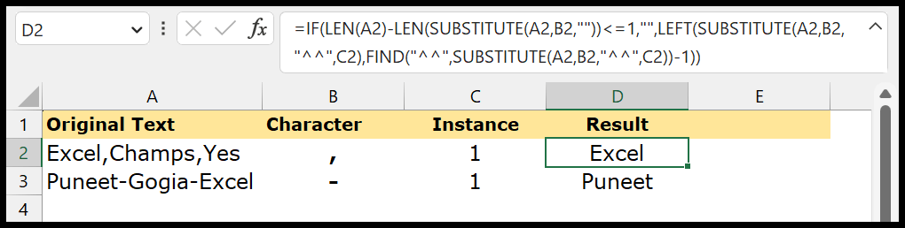 formula-to-extract-text-before-character
