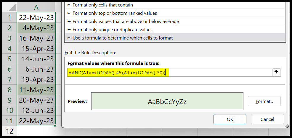 highlight-cells-based-on-a-date-range-conditional-formatting