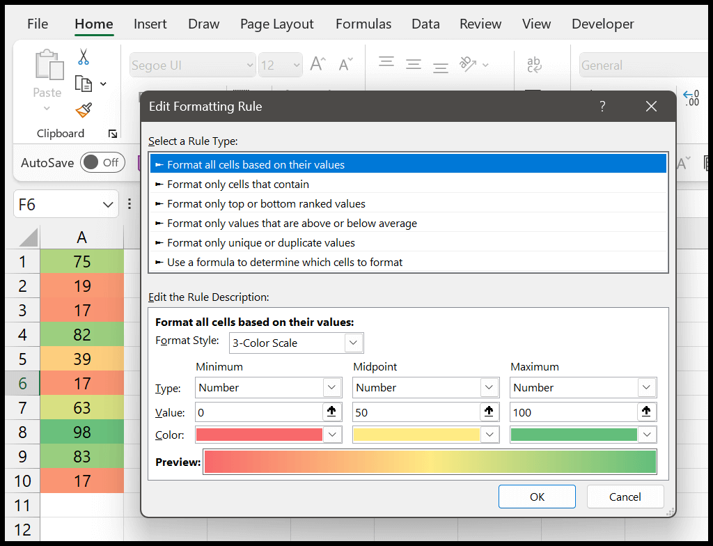 number-color-scale-conditional-formatting