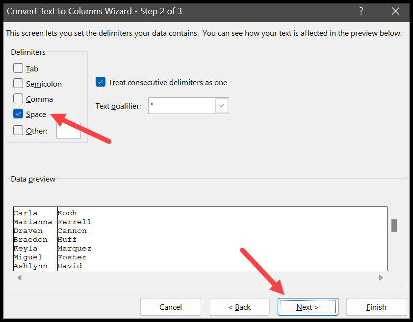11-tickmark-space-option