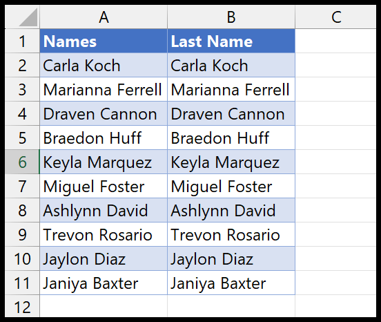 text-to-column-to-sort-last-name