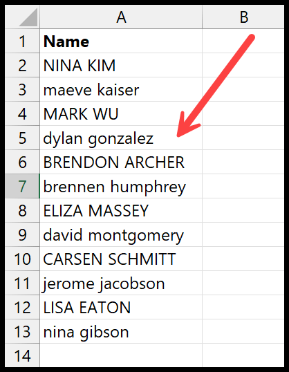 list-in-upper-and-lower-case-words