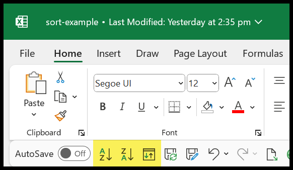 three-sort-button-types