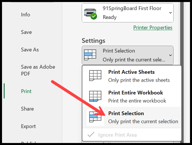 How Do You Print Only Selected Cells In Excel