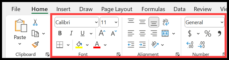 formatting-options-in-home-tab