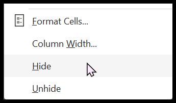 hide-row-or-column