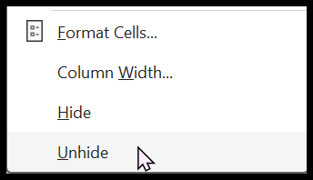 unhide-from-right-click-option