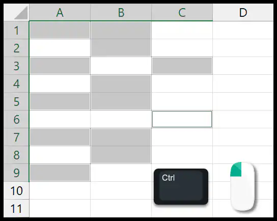 select-non-continues-cells-range