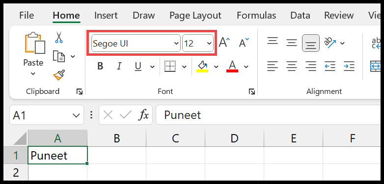 font-style-and-size