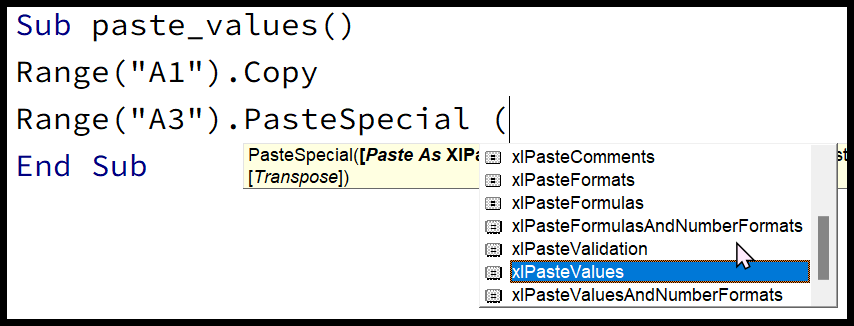 pastespecial-method-in-vba