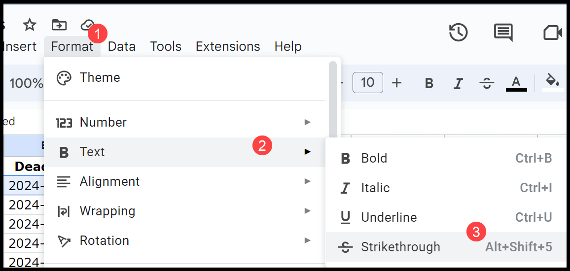 on-strikethrough-in-submenu