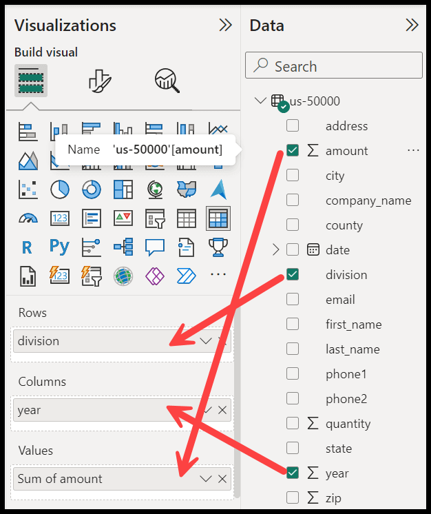 define-data-for-matrix