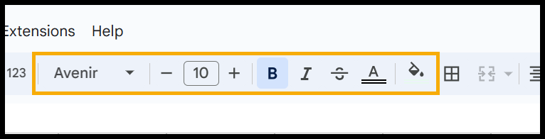 formatting-in-google-sheets