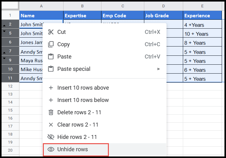 choose-hidden-rows-option